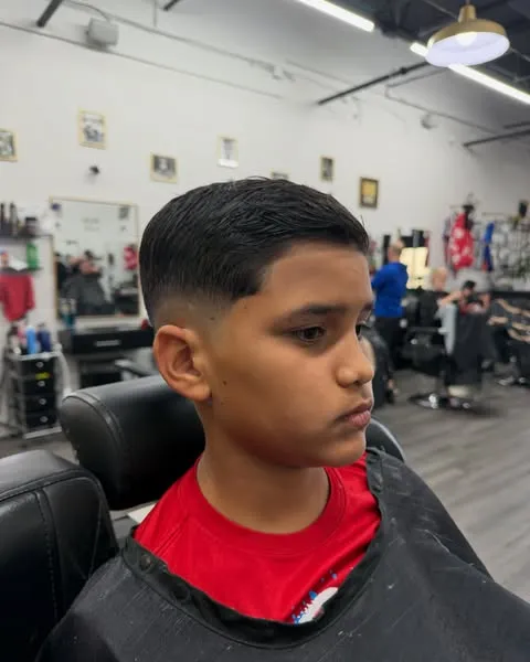 Young client&rsquo;s fade, side profile
